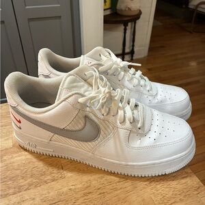 Nike Air Force 1 '07 Men's Multi Size White/Wolf Grey-Picante Red FD0666-100 11